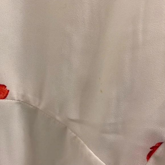 White floral above knee spaghetti strap Extra Small Dress - Picture 3 of 4